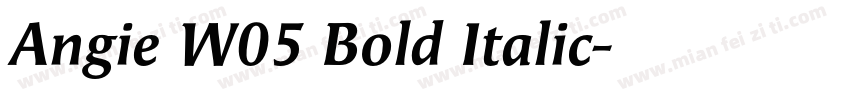 Angie W05 Bold Italic字体转换